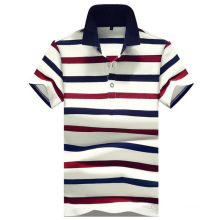 Custom Quality 100% Cotton Striated Tshirts Polo Men Blank Shirt